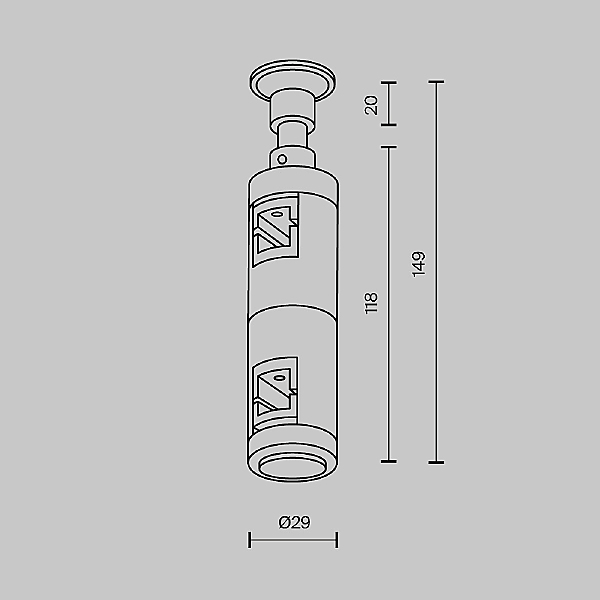 Крепление настенное Wall двойное Flarity Maytoni Accessories for tracks Flarity TRA155CW-D1-B