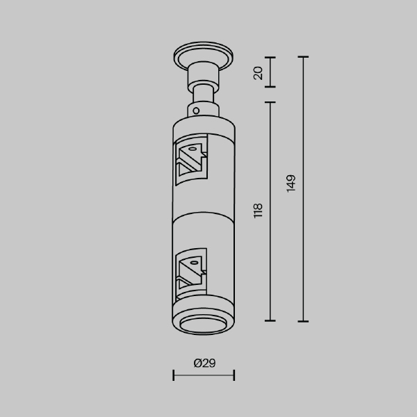 Крепление настенное Wall двойное Flarity Maytoni Accessories for tracks Flarity TRA155CW-D1-B