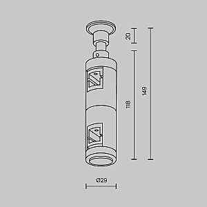 Крепление настенное Wall двойное Flarity Maytoni Accessories for tracks Flarity TRA155CW-D1-B