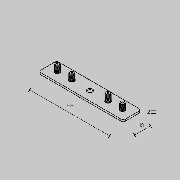 Коннектор прямой для круглого низкопрофильного шинопровода Exility Maytoni Accessories for tracks Exility TRAM034CI-R-41W