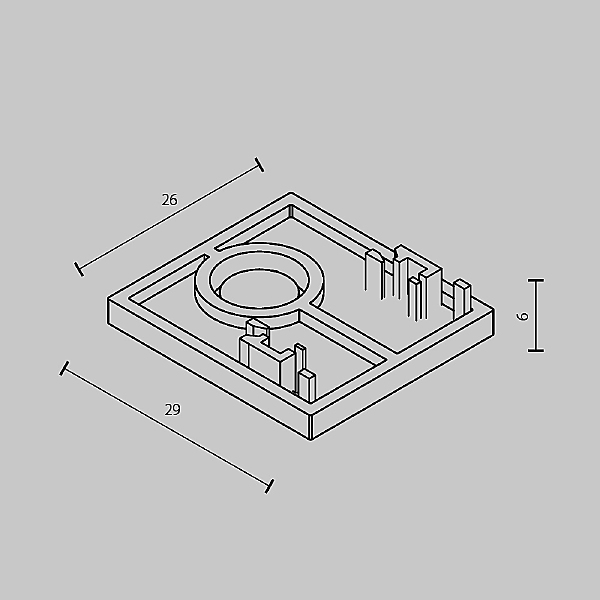 Заглушки для накладного низкопрофильного шинопровода Exility 2шт Maytoni Accessories for tracks Exility TRAM034EC-41B