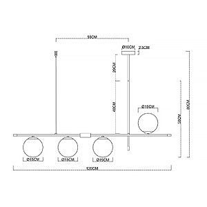 Люстра на штанге Arte Lamp Arkab A2225SP-4BK