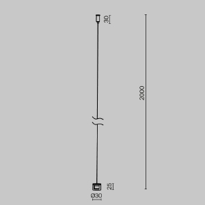 Тросовый подвес для шинопровода Maytoni Accessories for tracks Elasity TRA160SW-2B