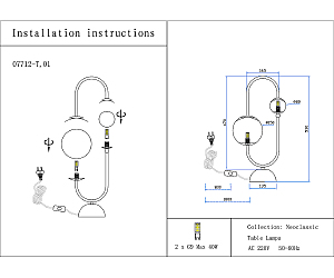 Настольная лампа KINK Light Алана 07712-T,20(01)