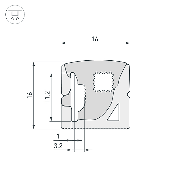 Силиконовый профиль Arlight WPH 040271