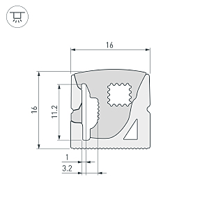 Силиконовый профиль Arlight WPH 040271