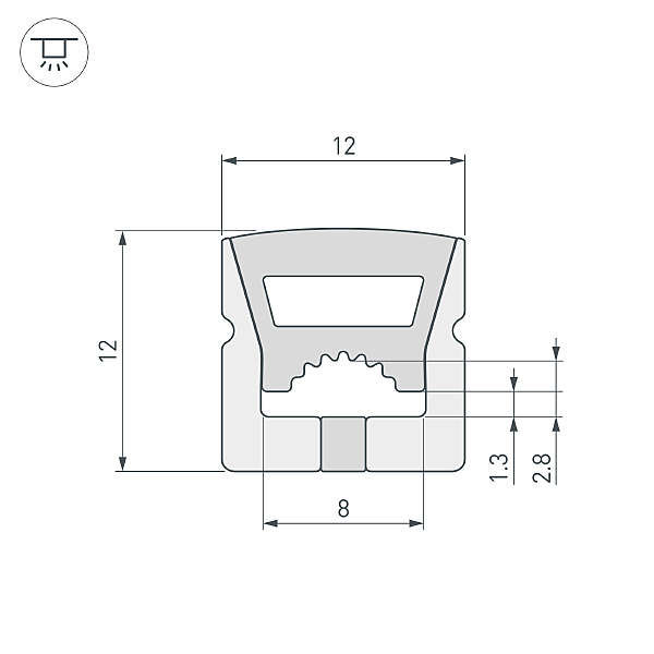 Силиконовый профиль Arlight WPH 040285