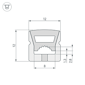 Силиконовый профиль Arlight WPH 040285