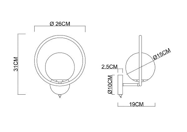 Настенное бра Arte Lamp Matisse A7741AP-1BK