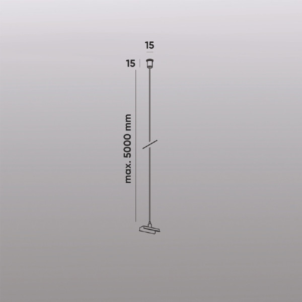 Механический подвес для трека SMART BASE, IP20, 5м Denkirs SMART BASE TR2127-BK