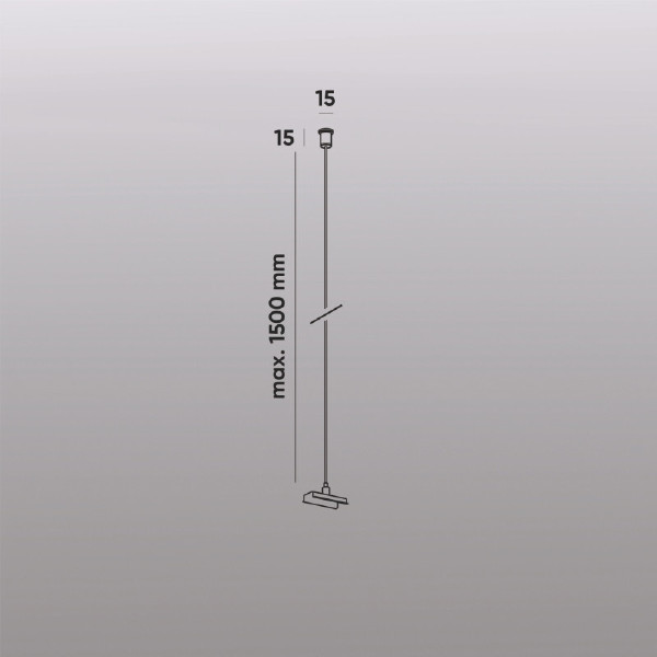 Механический подвес для трека SMART BASE, IP20, 1.5м Denkirs SMART BASE TR2126-BK